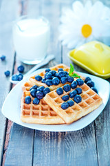 Poster - waffle with blueberry