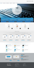 Wall Mural - modern clean one page website design template.