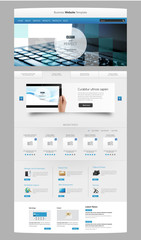Wall Mural - modern clean one page website design template.