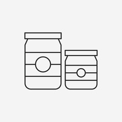 Sticker - jar line icon