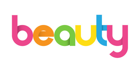 Wall Mural - colourful vector letters icon beauty
