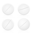 white medical pills for treatment vector illustration