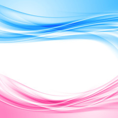 Wall Mural - Bright blue and pink border abstract background