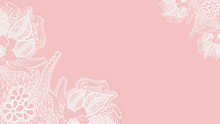 Pink Lace Background. Template Greeting Card 
