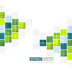 Wall Mural - abstract technological vector background with square pattern