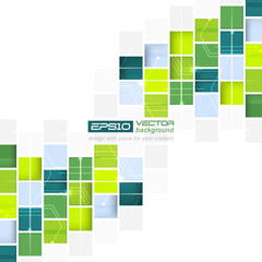 Wall Mural - abstract technological vector background with square pattern