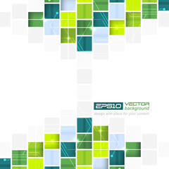 Wall Mural - abstract technological vector background with square pattern