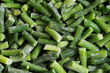 Closeup cut green french bean (haricot vert)