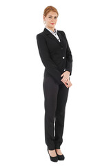 Businesswoman in black suit