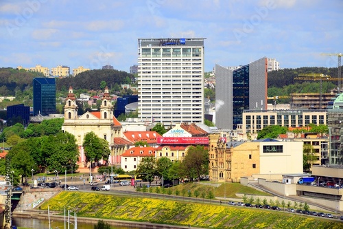 Fotografia View from Gediminas castle to the old Vilnius