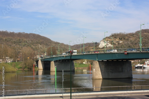 Fotografie, Obraz Le Pont de Clemenceau Vernon. Vernon, Haute-Normandie, France