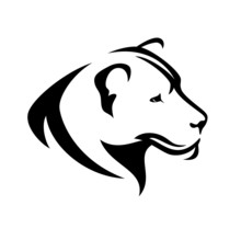 Lioness Head Black And White Profile