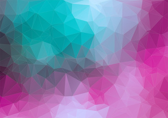 Wall Mural - Tial pink 2D geometric colorful background