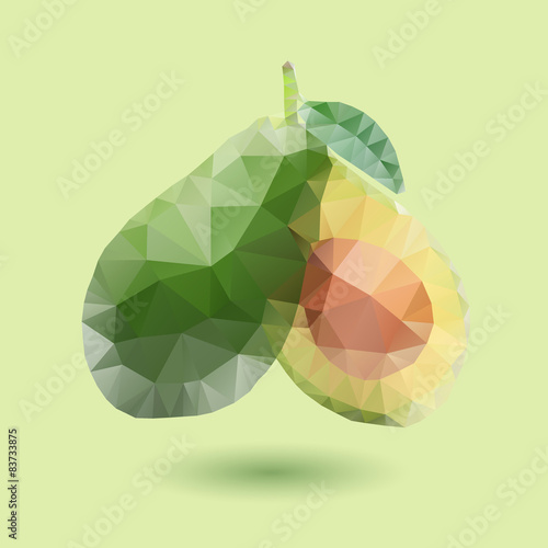 Naklejka dekoracyjna Owoc awokado - wektor