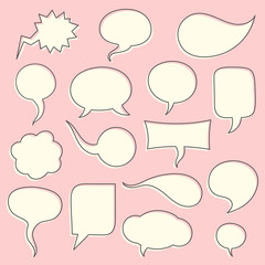 Wall Mural - Speech bubbles vector set.