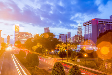 Downtown of Charlotte  North Carolina skyline