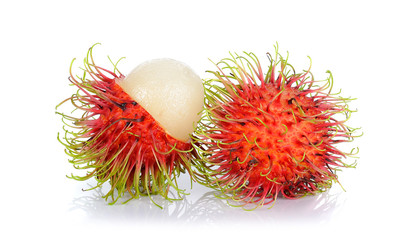 Wall Mural - rambutan isolated on the white background