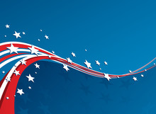 American Flag, Vector Patriotic Background
