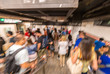 © jovannig - Moving crowd inside New York subway station