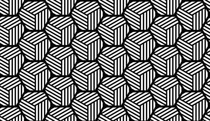 Wall Mural - Black and White Geometric Pattern