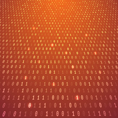 Yellow Orange Abstract Binary Background