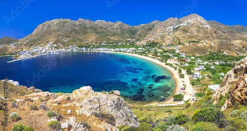 Naklejka - mata magnetyczna na lodówkę Greek holidays - Serifos island, Cyclades