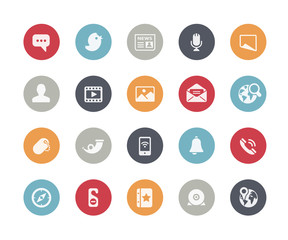 Wall Mural - social media icons - classics series