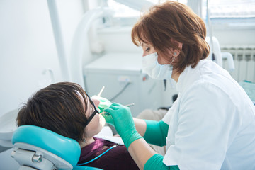 Wall Mural - woman patient at the dentist