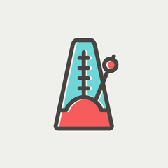 Sticker - Metronome thin line icon