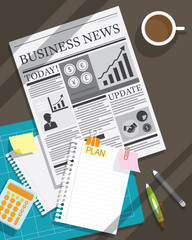Newspaper and Stationery Blank Paper Object Background