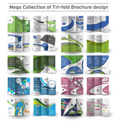 Corporate Business Tri-fold Brochure Design Bundle.