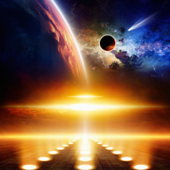 Wall Mural - space scientific background