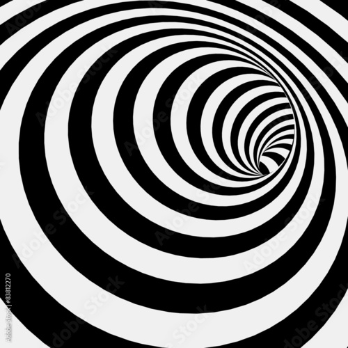 Naklejka dekoracyjna Spiral Striped Abstract Tunnel Background