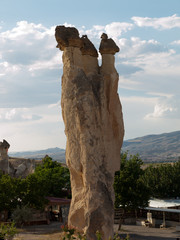 Rock formations in Goreme National Park . Cappadocia.Turkey