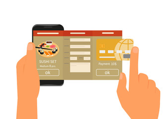 Mobile app for ordering sushi