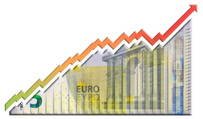 Canvas Print - Euro Growth Graph 