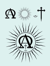 Christian Icon Set, Art Vector Design