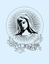 Ave Maria, Art Vector T-shirt Design