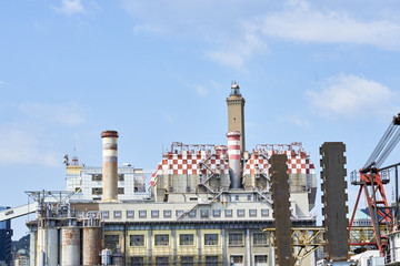 Wall Mural - electric power plant in  genova