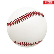 Vector Illustration Of Baseball Leather Ball