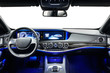 © dmindphoto - Car interior dashboard black with blue ambient light