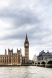 Fototapeta Londyn - Houses of parliament with Big Ben and Westminster bridge
