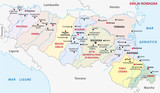 Fototapeta Mapy - emilia-romagna administrative map