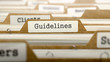 Guidelines Concept with Word on Folder.