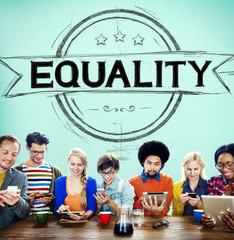 Sticker - Equality Balance Discrimination Equal Moral Concept