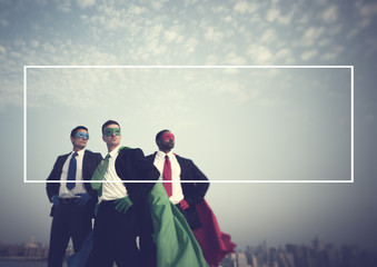 Poster - Superhero Businessmen New York Aspirations Concept