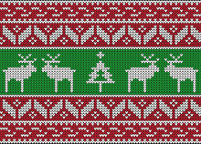 Christmas And Winter Knitted Seamless Pattern