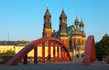 Fototapeta  - Katedra w Poznaniu i most Św. Jordana