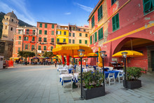 Vernazza Town On The Coast Of Ligurian Sea, Italy