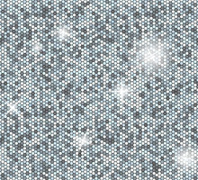 Silver Seamless Background With Sequins. Glitter Vector Pattern.